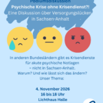 Podium am 4.11. in Halle – Krise ohne Krisendienst?